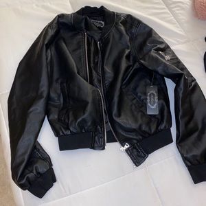Faux leather jacket